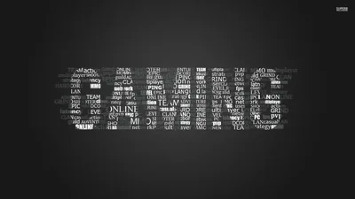 Gaming Word Built from Game Titles HD Wallpaper