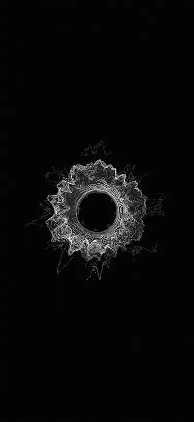 Bullet Hole in Glass on Black HD Phone Wallpaper