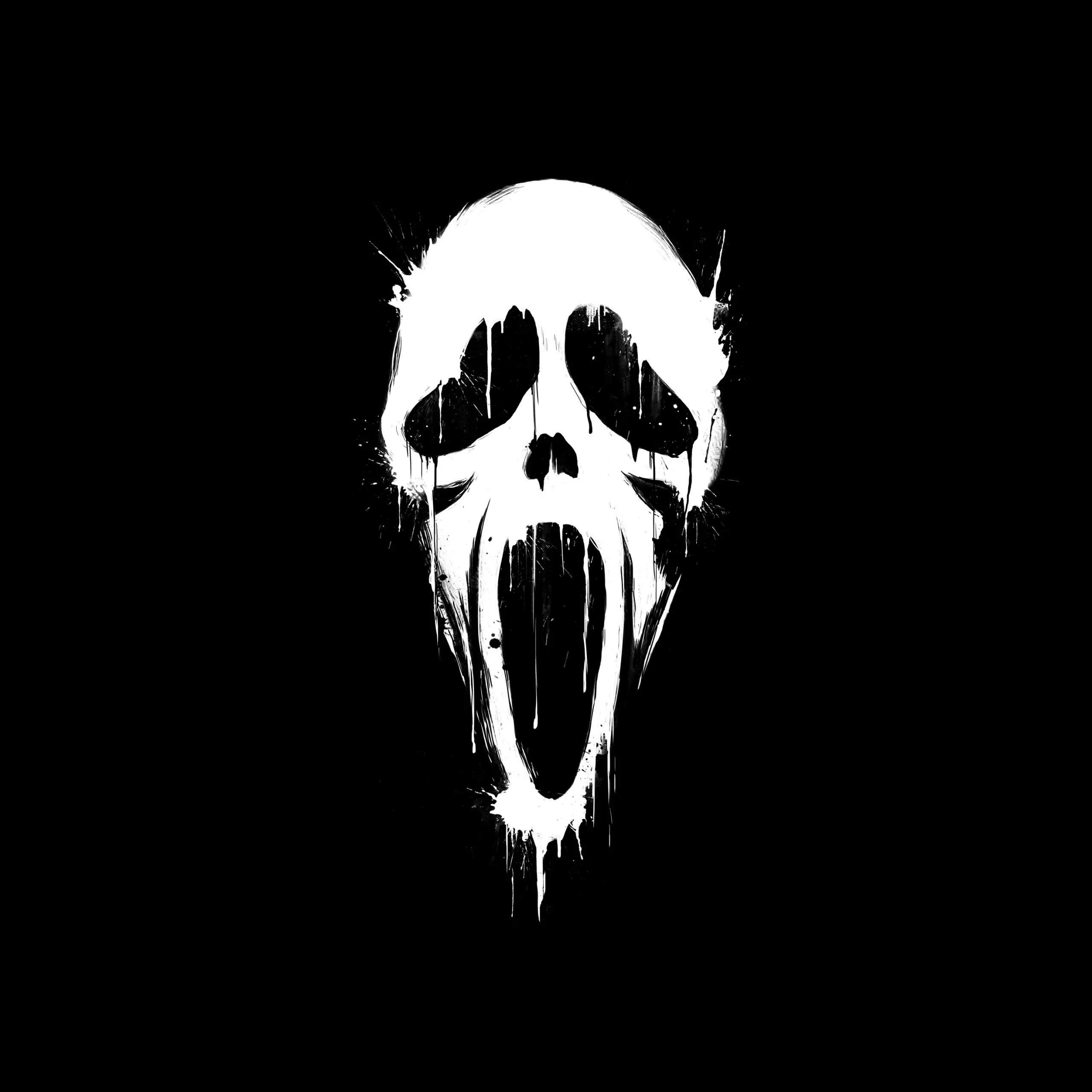 Ghostface Wallpaper 4K, Minimal art, AMOLED