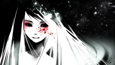 White-Haired Girl in a Starfield HD Wallpaper
