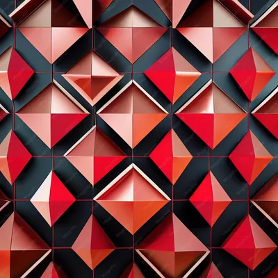 HD Red Black Geometric Background
