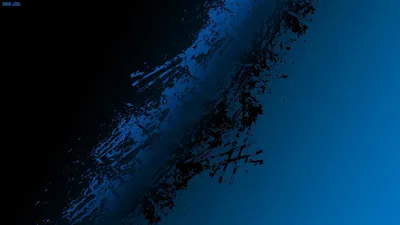 Cracked Blue Gradient with Black Splatter HD Wallpaper