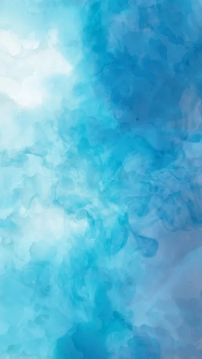 Turquoise Watercolour Clouds HD Phone Wallpaper