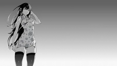 Wallpaper girl, anime, brunette for mobile and desktop, section, resolution