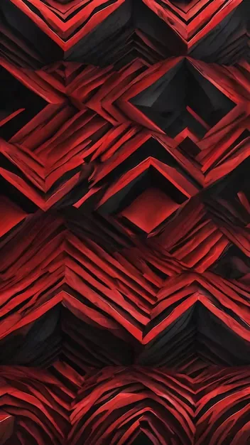 Red and black geometric design wallpaper