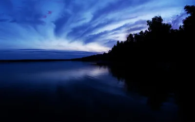 Twilight Sky Over a Calm Lake HD Wallpaper