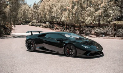 Wallpaper Lamborghini, black, VAG, Performante, Huracan for mobile and desktop, section