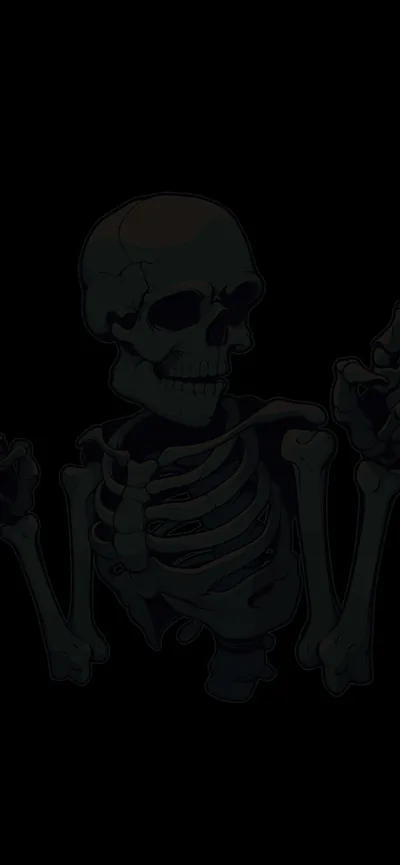Retro Cartoon Skeleton Black Wallpapers Scary HD Wallpapers