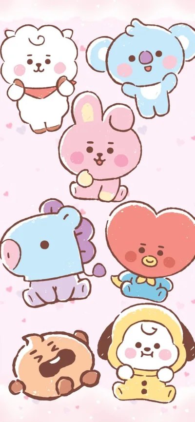 BT21 Baby Characters HD Phone Wallpaper