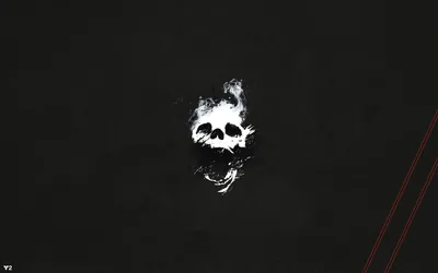 White Skull Splatter on Black HD Wallpaper