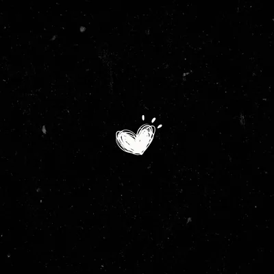 Black Heart Aesthetic Doodle Wallpaper