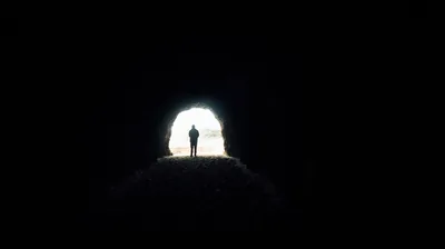 Tunnel Exit Silhouette HD Wallpaper