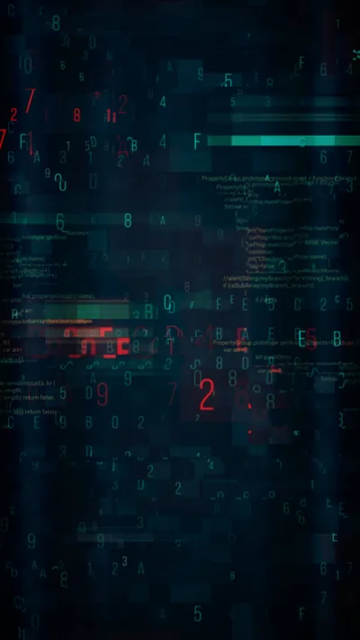Minimalist Glitching Codes Hacking Android Background