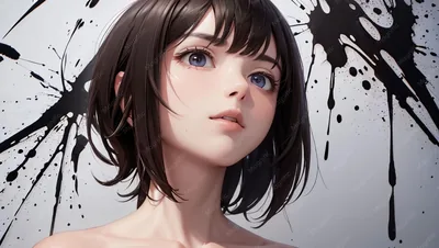 Ultra HD Anime Black Drawing Wallpaper