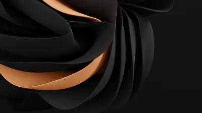 Black Ribbons with Copper Inner Layer HD Wallpaper