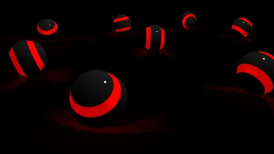Black wallpaper with red balls Desktop wallpapers