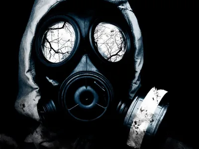 Dark Gas Mask HD Wallpaper A Haunting Encounter