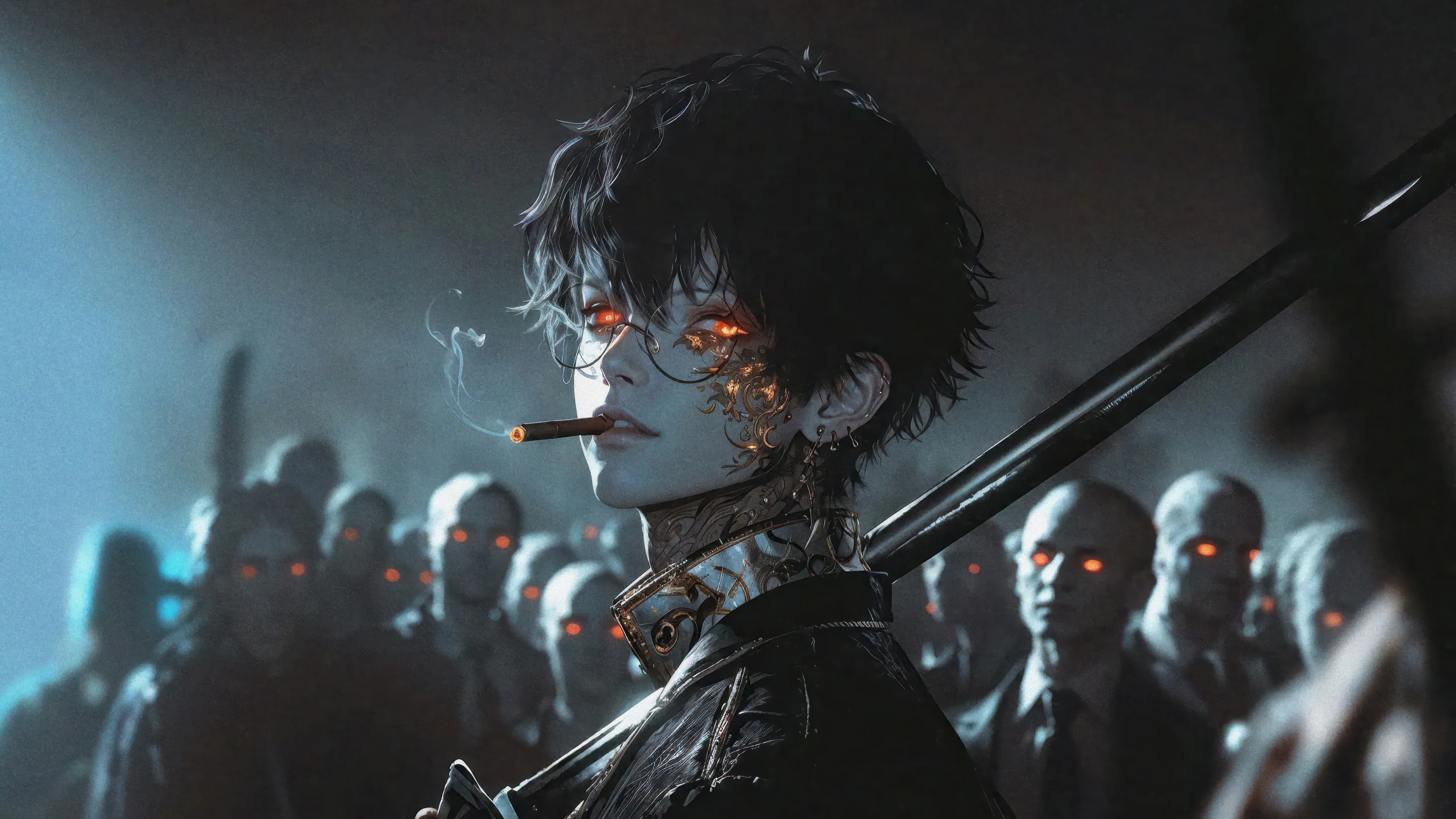 Black Wallpaper Smoke Boy Wallpaper