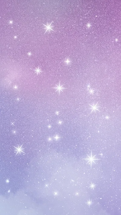 Pastel Pink Sky with Sparkling Stars HD Phone Wallpaper