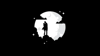 Man on a Cliff Inside the Moon HD Wallpaper