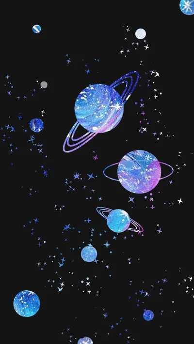 Aesthetic Black Galaxy Wallpaper and Background