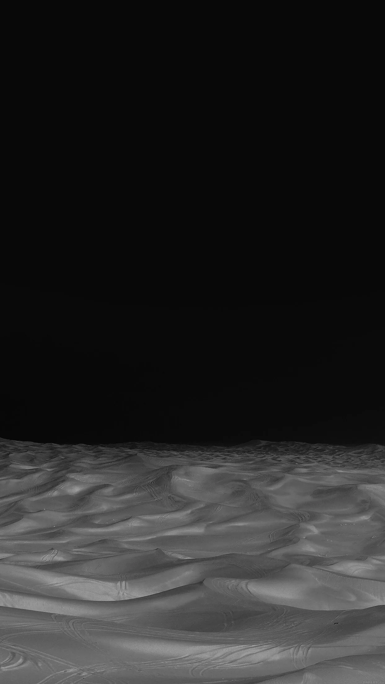Desert Minimal Dark Black Nature Sky Earth iPhone 7 Wallpaper