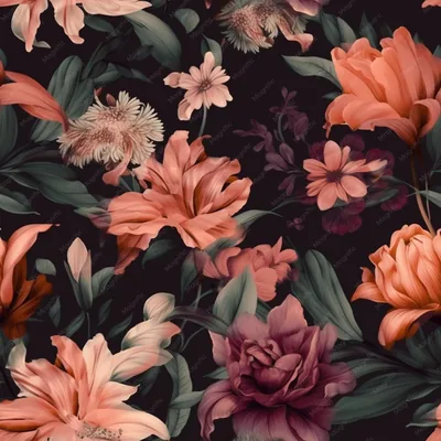 Wallpaper Black Background Flower Wallpaper and Background