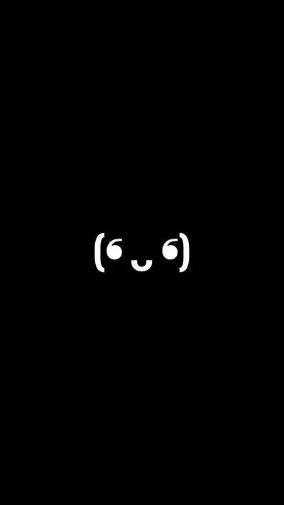 Black Emoji Kaomoji Cute Wallpaper