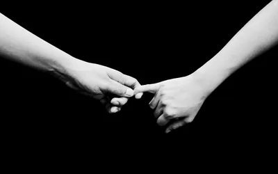 Wallpaper Couple hands, love, tenderness, black background