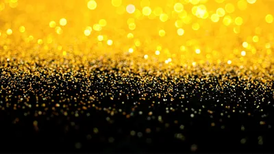 Gold and Black Glitter Bokeh HD Wallpaper