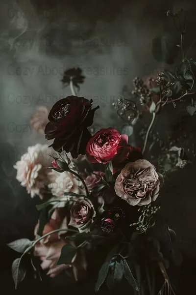 Dark Roses in a Moody Bouquet HD Phone Wallpaper