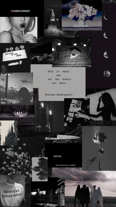 Creative Black Aesthetic Wallpaper Collage Ideas