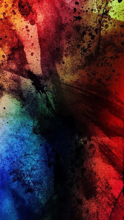 iPhone X Abstract Painting Black Splatter Wallpaper