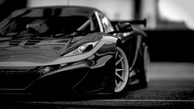 McLaren Front End in Black and White HD Wallpaper
