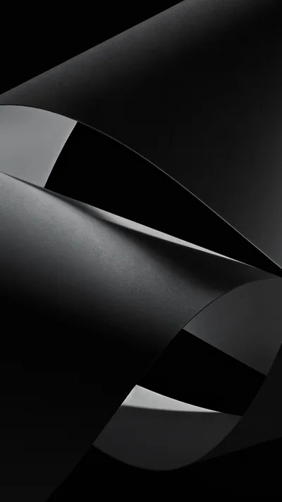 Folded Black Paper Curves HD Phone Wallpaper