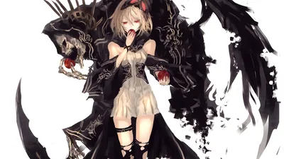 Anime Goth Black Wallpaper
