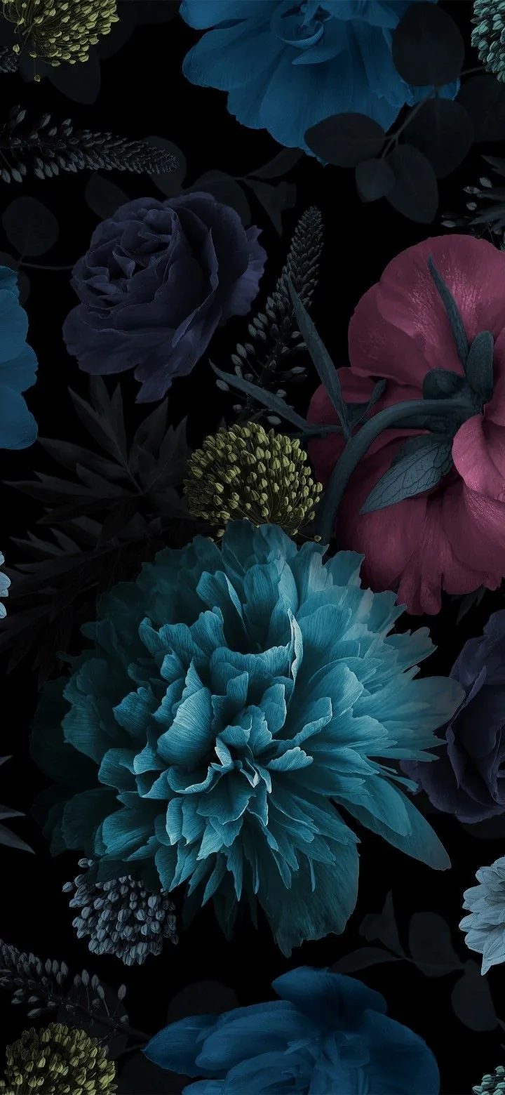 Black Floral Iphone Wallpaper