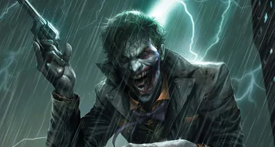 Revolver Joker Laughing in the Rain HD Wallpaper