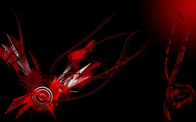 Red Ink Creature on Black HD Wallpaper
