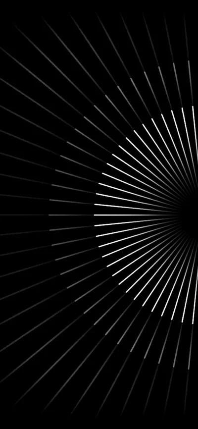 White Rays on Black Starburst HD Phone Wallpaper