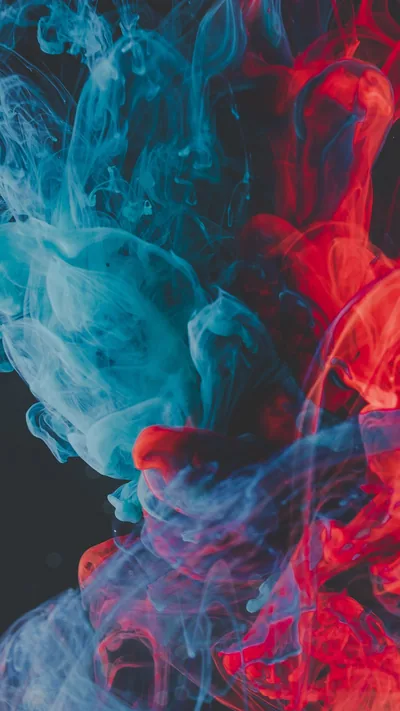Red Blue Smoke Black Background 4K 5K HD Abstract Wallpapers
