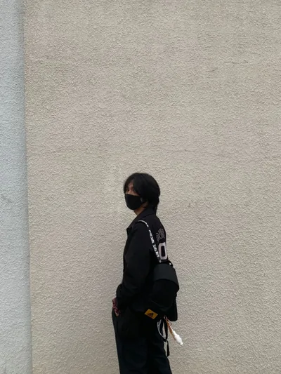 korean aesthetic background black outfit