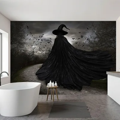 Amazon Wall Mural Peel & Stick Mystic Gothic Nature Witch Halloween Vintage Witchy