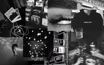 Monochrome Photo Wall Collage HD Wallpaper