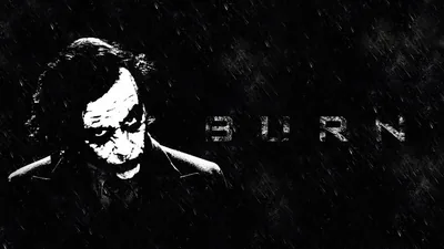 Burn Lettering Beside the Joker HD Wallpaper