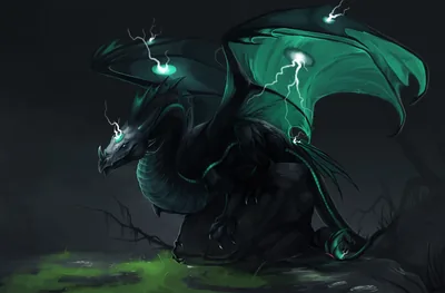 Thunderous Dragon 4K Fantasy Lightning Wallpaper
