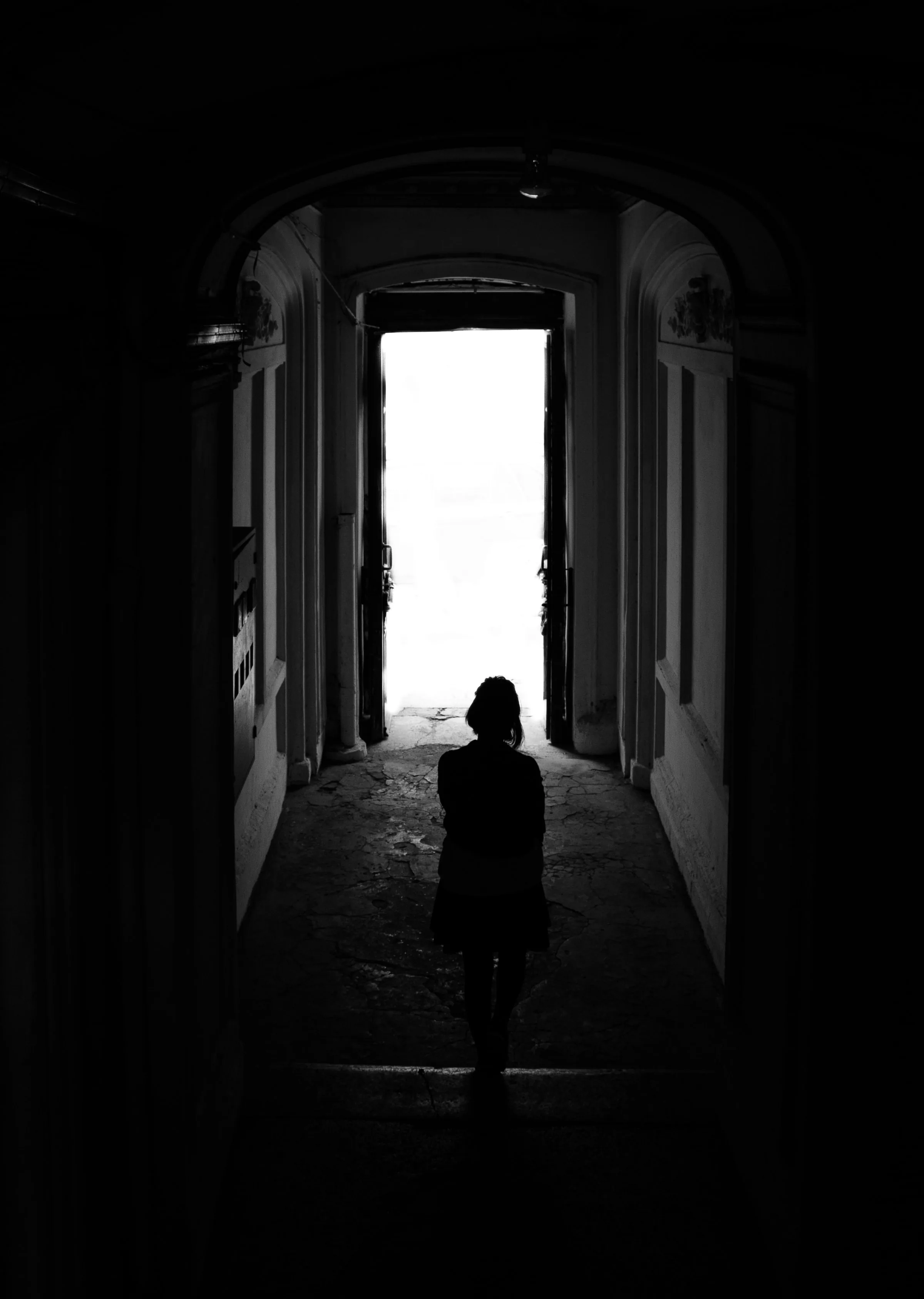 Phone wallpaper Alone, Loneliness, Dark, Silhouette, Girl, Lonely