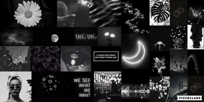 Black and White Photo Collage for Desktop HD Wallpaper