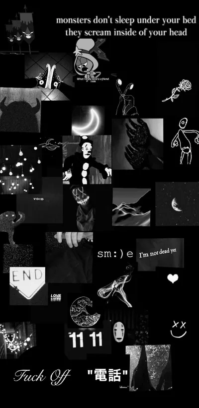 Scary wallpaper aesthetic black
