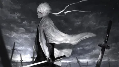 Gintoki Sakata on a Grey Battlefield HD Wallpaper